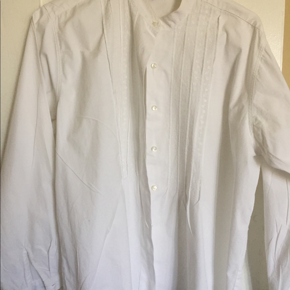 White Cotton Button Down Blouse